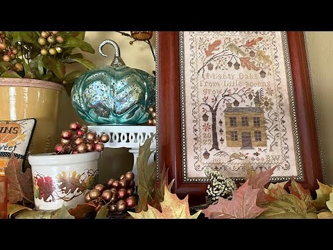 Flosstube 136: 3 weeks of nothing but cross stitch! So many projects to show plus some fall decor.