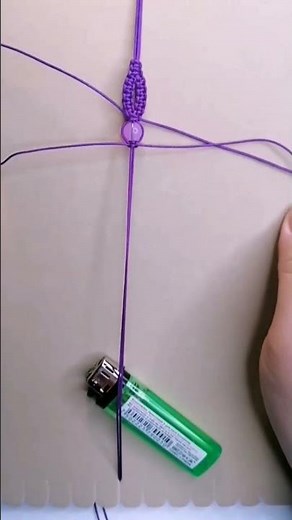 TUTORIAL 👆Purple Bracelet Woven with flat knots