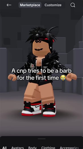CNP Avatar Transformation to Barb in Roblox
