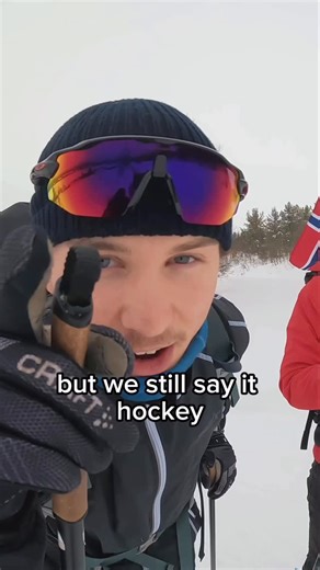 Visit Norway on Instagram: "It’s been some talks about hockey lately 😏🏒 🔥 🥅 But why do we say “hockey” when skiing ? New series about special ski words from Norway is here! Watch and save for later 🇳🇴❄️ 🎥 by @mountainsnorway and @adventurewithkristian #Norway #skiing #hockey"