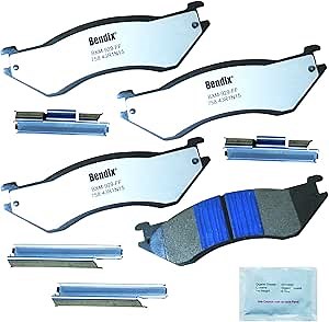 Bendix Fleet Metlok MKD758FM Semi-Metallic Front Brake Pads for Dodge B1500 1998, Ram 1500 2000, Ram 1500 Van 2002-1998