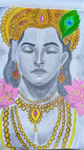 Lord Vishnu drawing | please support me 🥺#shorts #god 🙏🙏🙏