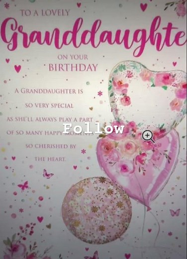 Granddaughter Happy Birthday Card Verses