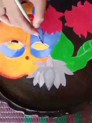 Sampati Clay Plate Painting #shorts #matirthala #claypotpainting