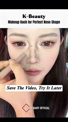How to Contour Your Nose Like Korean Makeup Artists_K-Beauty Straight Nose Tutorial#K-popNoseContour