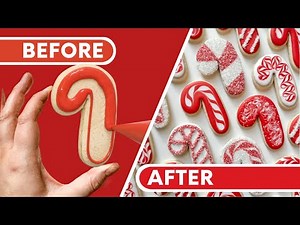 How to Decorate 8 Easy Candy Cane Cookies with Royal Icing