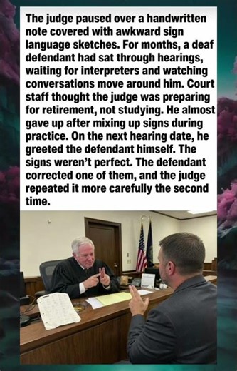 A Heartwarming Act of Empathy: Judge Learns Sign Language for Deaf Defendant