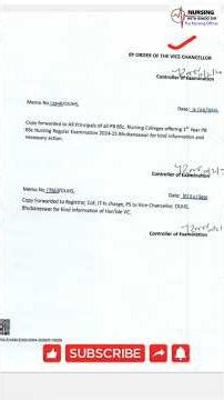 OUHS II PB.BSc Nursing 1st Year Examination II 2024-25 II Exam Date-23/02/2026