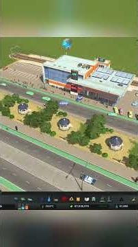 Decorating the Trainstation in Cities: Skylines! #shorts
