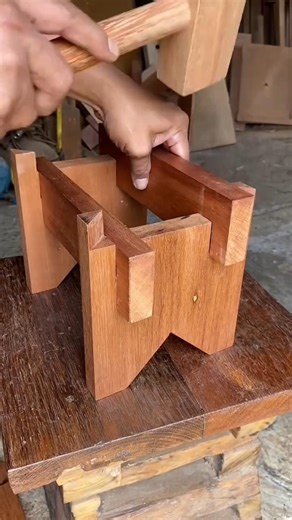 Creative ideas for making small chairs without nails or screws #diy #woodworking