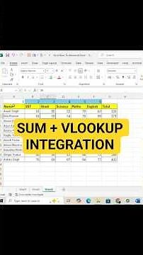SUM + Vlookup integration in #excel #vikaseduclass #exceltips