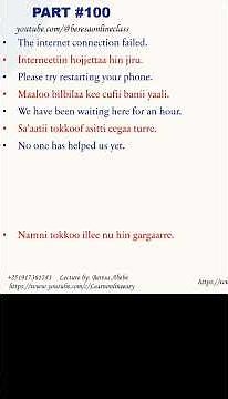 #100 #beresaabebe #english #afaanoromoo #spokenenglish #oromolanguage #oromo #afanoromo #oromopeople
