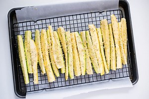 Parmesan Baked Squash And Zucchini Spears