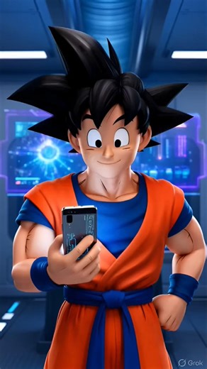 “The Future Phone is a Hologram 🤯 Goku Explains New Tech!”
