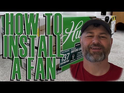 Installing a ceiling fan and a new fan mounting box - 54" Hunter Antero