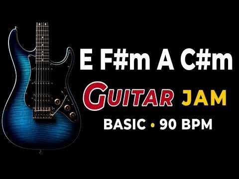 E F♯m A C#m | Backing Track | 90 BPM | E Major | Basic Jam