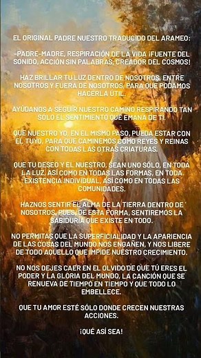 EL ORIGINAL PADRE NUESTRO TRADUCIDO DEL ARAMEO #padrenuestro #arameo #traducidoalespañol #jesus #111