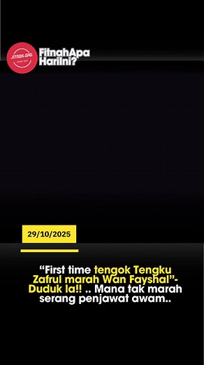 167K views · 3.3K reactions | “First time tengok Tengku Zafrul marah Wan Fayshal”- Duduk la!! .. Mana tak marah serang penjawat awam.. | Fitnah apa hari ini? | Facebook