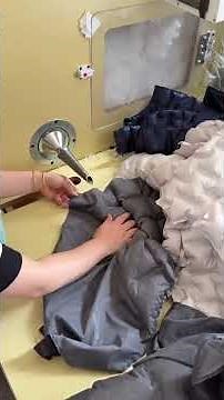 Inside the Magic: The Down - Filling Process of Down Jackets! #garmentfactory #downjacket
