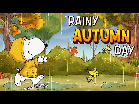 Rainy Day Jazz with Snoopy 🍂🌧️🎷|Relaxing Autumn Music to Study & Chill