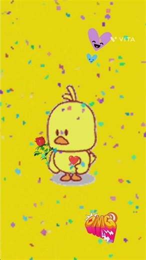 Funny Dancing Duck on Colorful Wallpaper 🌈 #viral #funny #trending