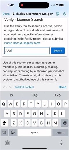 AFA Engineering is not Licensed in Tennessee