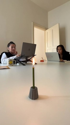 Candle Timelapse in Minimalist Room