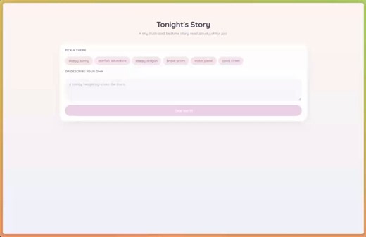 A sweet example of what you can build with @LangChain streaming: a tiny multimodal bedtime story app where the story, illustrations, and narration audio arrive as they are generated.Built with @langchain/react media hooks + LangGraph SSE streaming 🚀