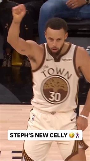 NBA on Instagram: "@stephencurry30 hit the three and broke out a new celebration! 🤣"