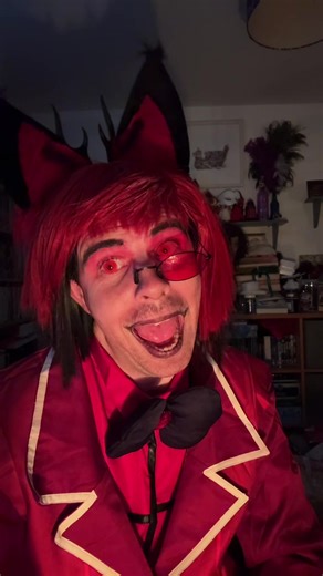Should I? perhaps. Will I? No. Do I enjoy being difficult? Most definitely. One of the most iconic lines from Alastor in Hazbin Hotel and I tried to recreate it the best that I could. #Alastorcosplay #hazbinhotelalastor