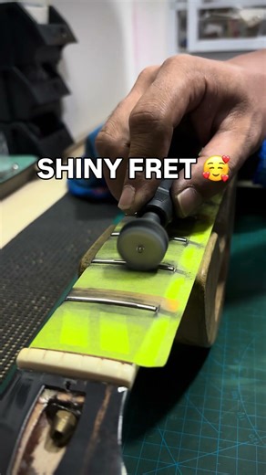 Achieving shiny guitar frets improves playability, making bends smoother and removing string noise