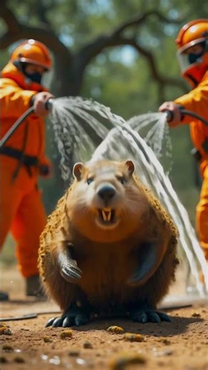 Terrified Beaver Swarmed by Bees – Watch the Dramatic Rescue!