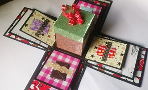 Handmade Made 4 layer Explosion Box for #Birthday, #Anniversary or other special #occasions Give Your loved ones a #SpecialGift Order now For Free delivery Available All Across Pakistan. | Art Korner