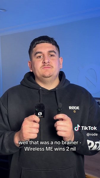 This one was not even fair 😂 2-0 to the Wireless ME 🎤 #microphonetesting #wirelessmicrophone #wirelessmic #wirelessme #soundquality #rode