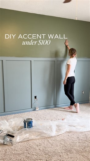 43K views · 2.6K reactions | $100 to make any room POP  Adding an accent wall like this board and batten, is one of my favorite ways to add detail to a room. And it’s incredible budget-friendly! What do you think of this DIY board and batten wall? (Don’t worry, we didn’t leave the green ) #diy #home #easydiy #diyprojects bedroom inspiration, kids bedroom, accent wall, diy project, home renovation, home projects, easy diy projects | Salvaged By Sammie | Facebook