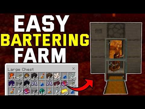 BEST & EASY Piglin Bartering Farm Minecraft 1.21+ (Bedrock,Mcpe,Ps4,Xbox)