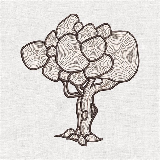 Tree Machine Embroidery Design - Tree Embroidery Pattern - Nature Tree Embroidery Files - 6 Sizes - Instant Download - Etsy
