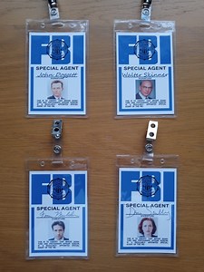 The X-files Agent - Clip-on ID Photo Pass Badge Set Prop Collection Cosplay - Etsy