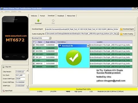 da didn't send response data to flash tool- tool dl image fail fix