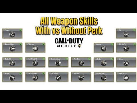 All Weapon Skills - With vs Without Perk in COD Mobile | Tips & Tricks - Call of Duty Mobile