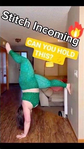 Wall Handstand Split Challenge #shorts #fitness