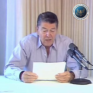 "We have begun work on technologies that could free all of mankind from the fear of nuclear missiles for all time-- a strategic defense against nuclear ballistic missiles." President Reagan's radio address #OnThisDay in 1987. | The Ronald Reagan Presidential Foundation and Institute