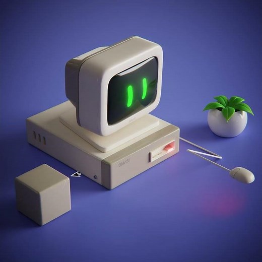 90s Computer Aesthetic Animation #3danimation #vaporwave #design