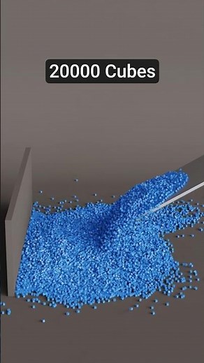 Blender 3D Animation - 20,000 Cubes Falling in Perfect Harmony 😍