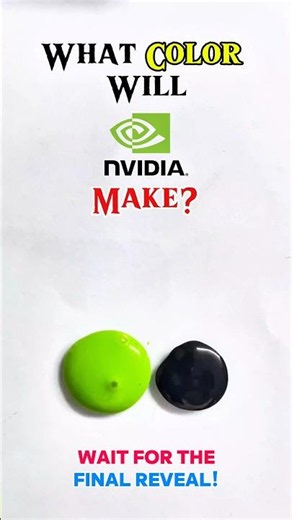Color Mixing ASMR Nvidia Logo Satisfying ASMR #shorts