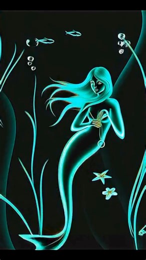 21K views · 988 reactions | Mermaid by Tatyana Markovtsev aka Feel The Line animated using 烙 for your enjoyment. Check out up to 30% off Black Friday sale on our website! | Feel The Line - Tatyana Markovtsev | Facebook