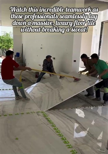 Installing Huge Marble Tiles Like A Professional Worker