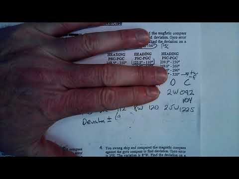 Calculate Deviation given Magnetic Compass Heading (PSC)