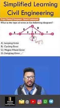 Dangling, Cycling and Wagon Wheel Error in Network Diagram | Project Planning and Management |