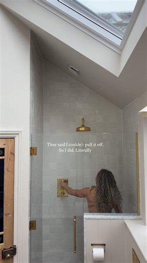 Sophia Nikolaides on Instagram: "The shower they said I couldn’t have 🚿 I was told it couldn’t be done the way I wanted — but I was adamant. The other options just weren’t it. There were so many elements that had to come together — the tanking, plumbing, tiling, marble, and finally the shower screen. It’s exactly as I pictured it — simple, beautiful, and just right. Concealed shower and handset @bespoketaps Tileable shower tray from wetroom designs Tiles @mandarinstoneofficial Marble @ft